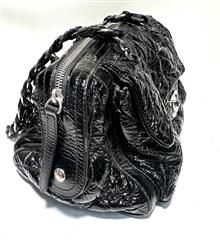 CHANEL Patent Quilted Day Go Black Flap Shoulder Bag!